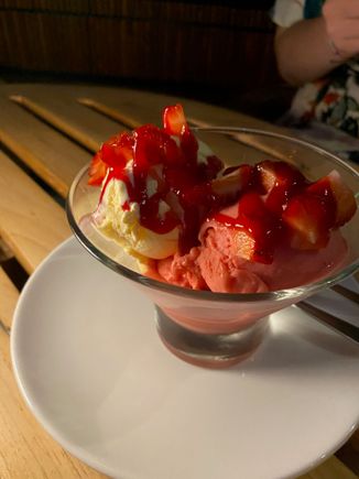 Strawberry Romanoff dessert