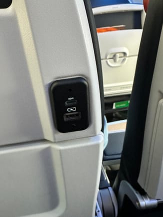 Seatback power. Did not work, would turn on for a second amd then turn off
