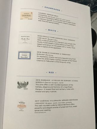 New wine list