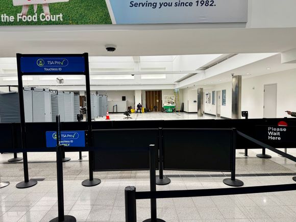 Toughness ID entrance and space for new scanning lanes in the background. 
