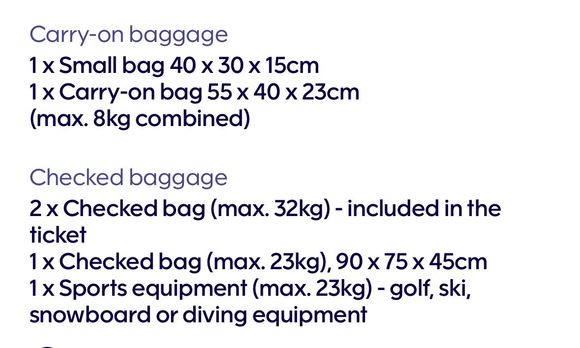 32kg, ticket purchased pre changes