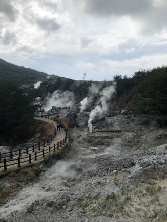 Ground-level view of the Unzen Hell