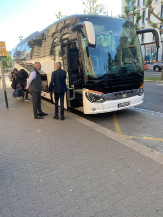 The waiting bus