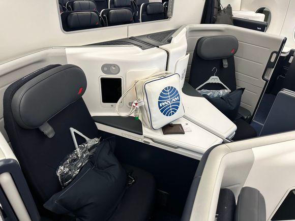 Fantastic seat design on the A359 and we could peer into the premium economy seats and had a line of sight towards our kids for some of the flight. 