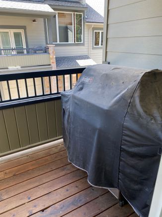 Grill on the small deck