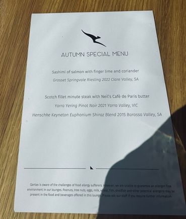 The ‘special’ menu !