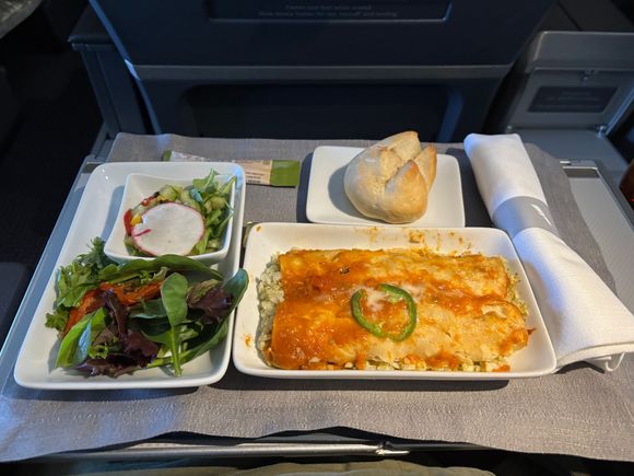 With a succotash type salad, ex-DFW