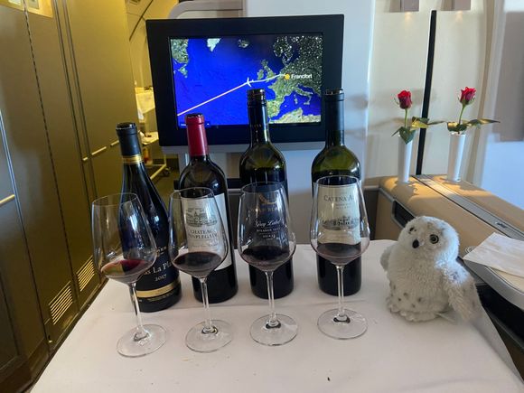 Red wine selection on LH542 in F