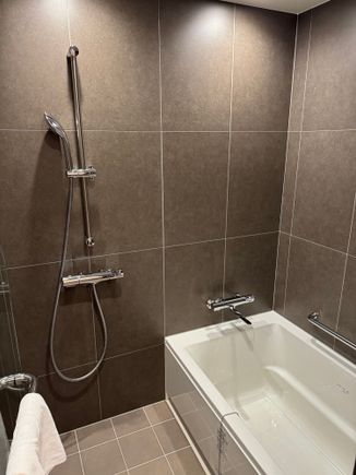 Large shower and tub combo 
