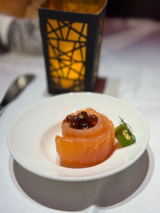 Smoked salmon amuse bouche