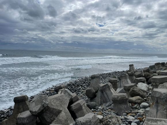 The rocky coast