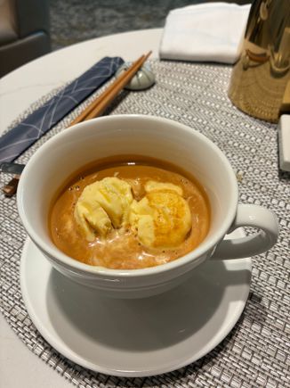 Afrogato- Not on the menu but the waiter suggested it- gelato in espresso 
