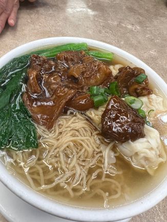 Ngau Nam Wonton Main from Yin Du Wonton Noodle.  Open till 6 PM and cash only