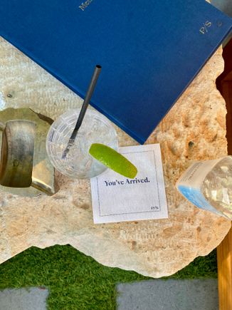 Drinks and food served outside