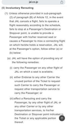 Here’s what I found about the options JAL would
Offer