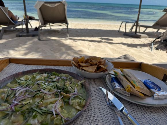 Beach bar lunch