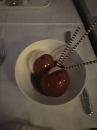 Ice cream. The biscuit sticks are heavenly. I could spend the whole flight eating those! 