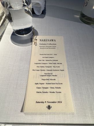 Lunch menu with discussion of where the location of Japan items came from.