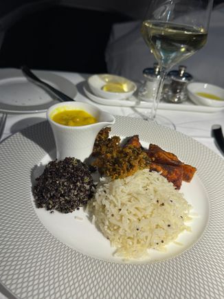 Vegetarian F curry, the crispy stuff in the middle was great 
