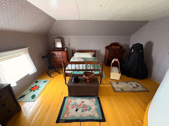 Inside the lighthouse - one of the bedrooms.