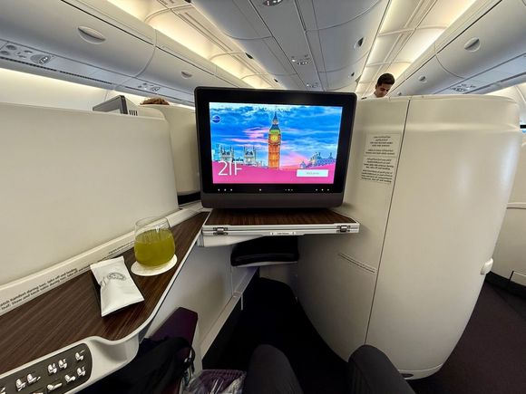 The seat area.
