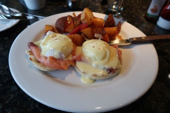 Bayside Benedict (from the breakfast menu)