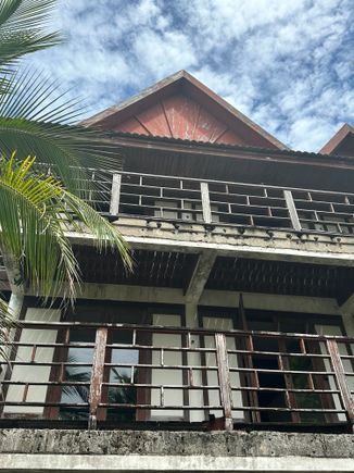 Old derelict buildings next to the presidential villa 