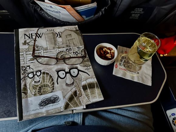 IAH - PHL nuts and white wine