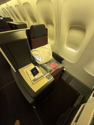 I picked a window seat on the 767