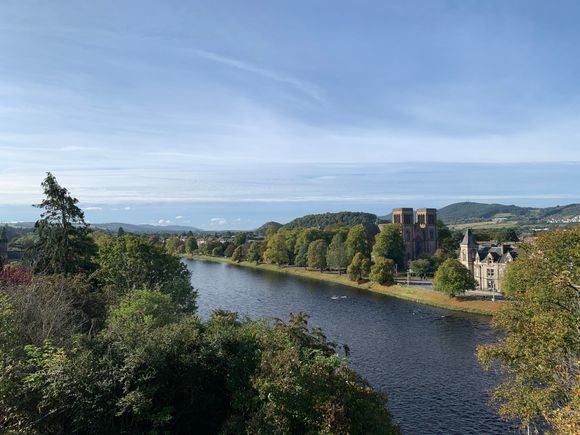 View from Inverness Castle on yet another sunny day with blue skies