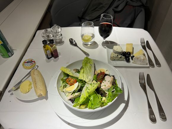 Salad and cheese
