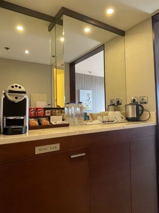 Minibar and coffee station