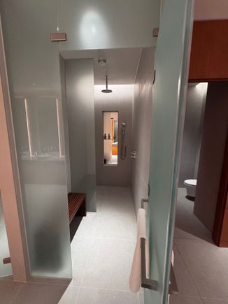 Showers in locker room