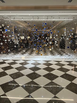 Art installation at the entrance prior to the lobby