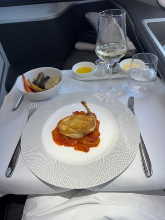 The chicken was tender and nicely cooked with the stew complementing it well 