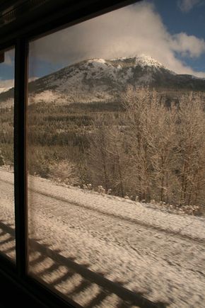 Glacier National Park from the lounge car 