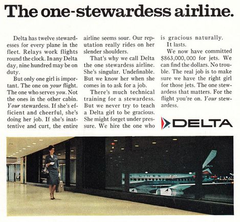 
Traditions and heritage of customer-focused service: Delta advertising from 1970’s