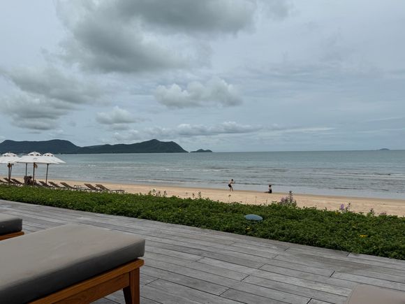 beach during thunderstorm