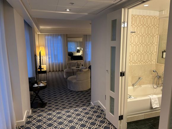 Way to bathroom and bedroom