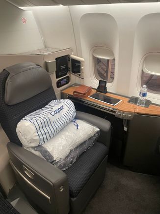 Seat 2A was great, and despite a more enclosed suite, I found the privacy and tranquility of the 8 seat Flagship First cabin to be more than adequate for this ultra long-haul flight... 