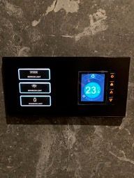 Temperature controls are easy to manage. Aircon is not on at this time of year, even though the settings indicate "COOL".
