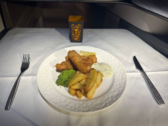 Fish and chips - basically fish fingers and chips a little soggy