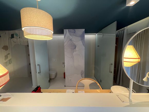 Glass doors to the loo and shower