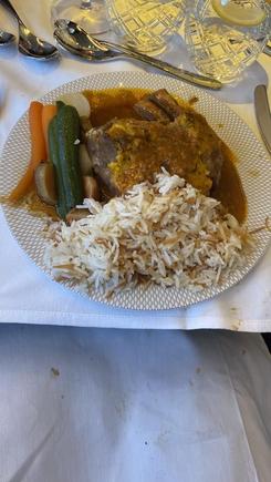 Rack of lamb with mustard grain sauce (my plating, so not that professional)