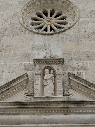 Above the door to the church