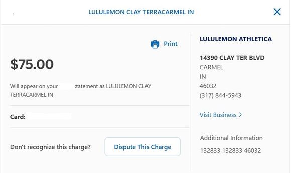 Transaction info