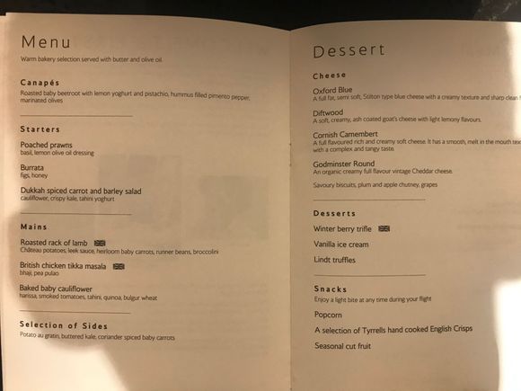 Lunch menu