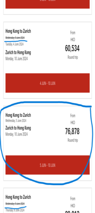 Including the exact same dates and flights I wanted in the first place