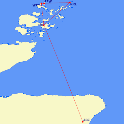Domestic Flying Map (originally