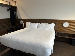 Bed and nightstand